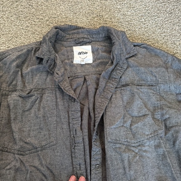 Aerie Anytime Fave Twill Shirt size large 100% cotton - Picture 9 of 9